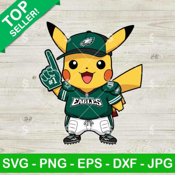 Pikachu Philadelphia Eagles Svg