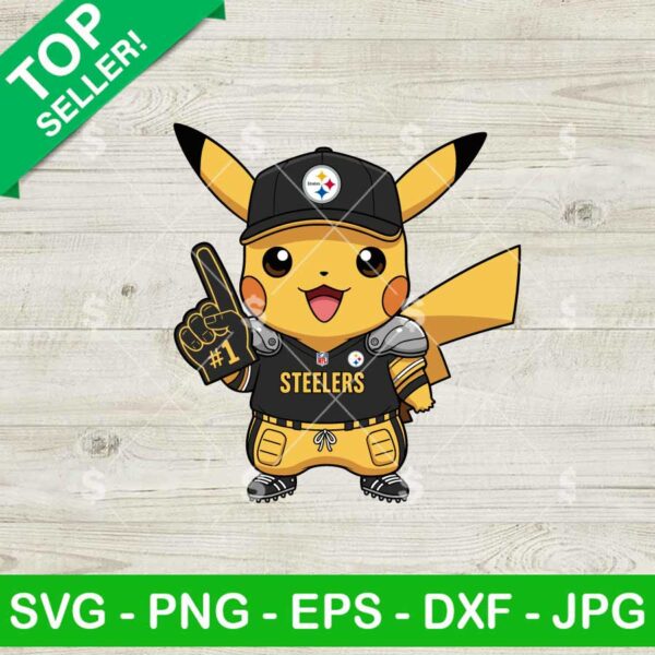 Pikachu Pittsburgh Steelers Football Svg