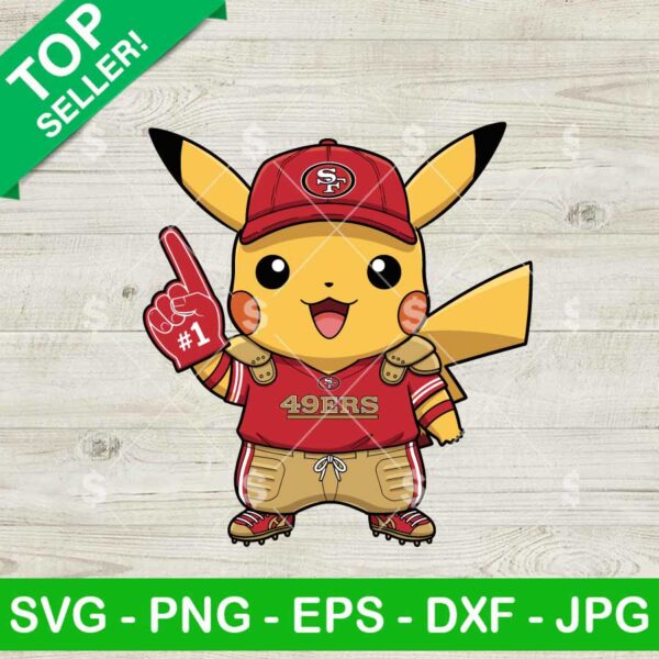 Pikachu SF 49ers Svg