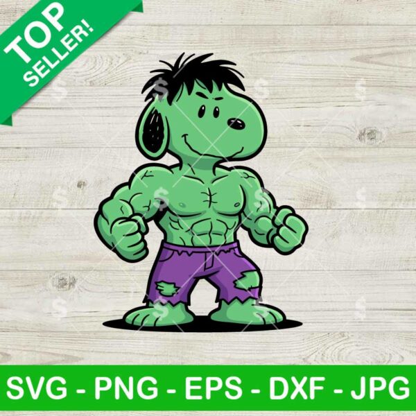 Snoopy As Hulk Svg, Funny Snoopy Marvel Svg, Snoopy Superhero Svg