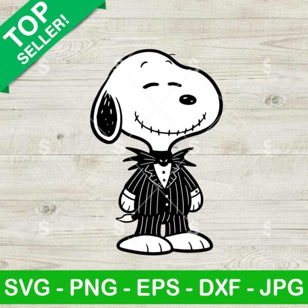 Snoopy As Jack Skellington Svg, Funny Snoopy Halloween Svg, Nightmare Before Christmas Svg
