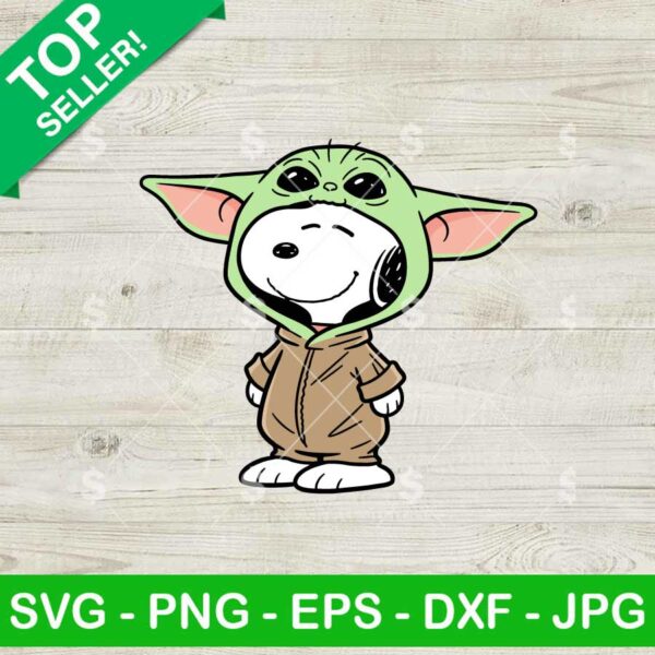 Snoopy Baby Yoda Svg