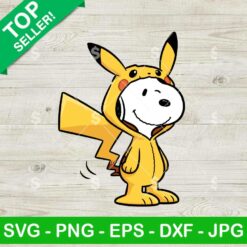 Snoopy Costume Pikachu Svg
