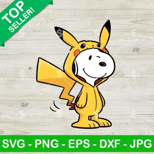 Snoopy Costume Pikachu Svg