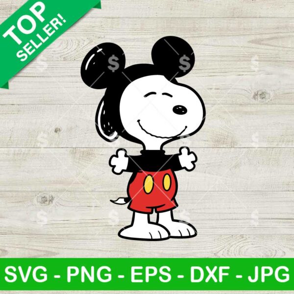 Snoopy Mickey Mouse Suit Svg