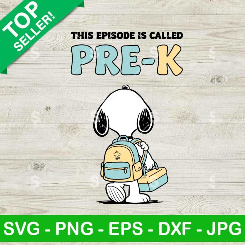 Snoopy Pre K Svg