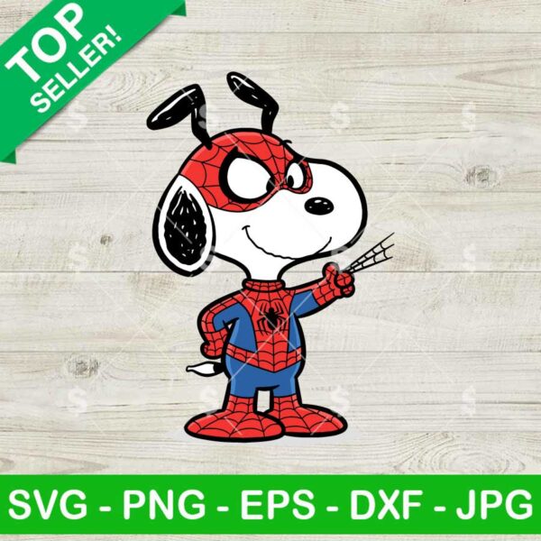 Snoopy Spiderman Svg