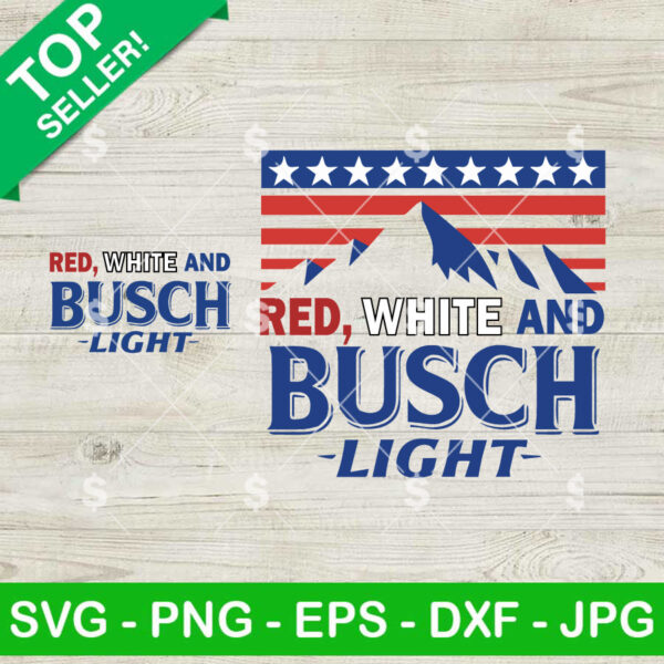 Red White And Busch Light Svg