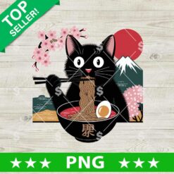 Japanese Noodles Cat Png