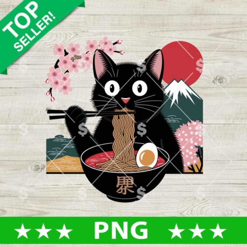 Japanese Noodles Cat Png