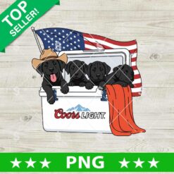 Coors Light Beer Dog America Flag Png