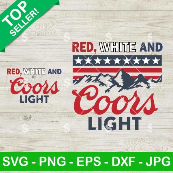 Red White And Coors Light Svg