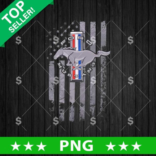Ford Mustang America Flag Png, Ford Mustang Sublimation Png, America Flag Png