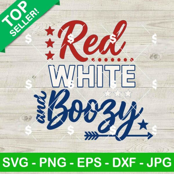 Red White Boozy Svg