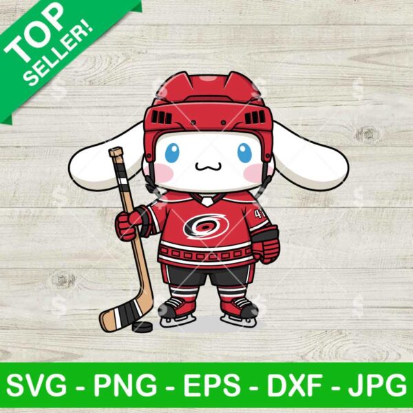 Cinnamoroll Carolina Hurricanes Hockey Svg, Cinnamoroll Hockey Svg, NHL Svg