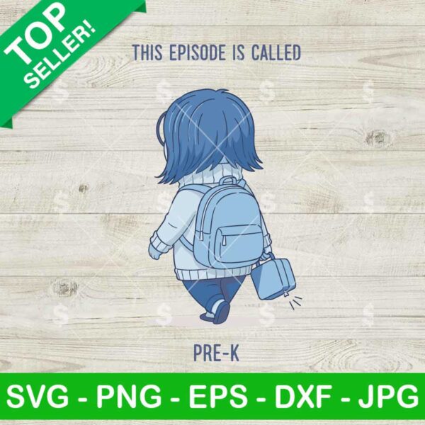 Inside Out 2 Sadness Back To School Svg