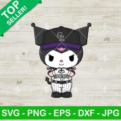 Kuromi Colorado Rockies Heart Hand Svg