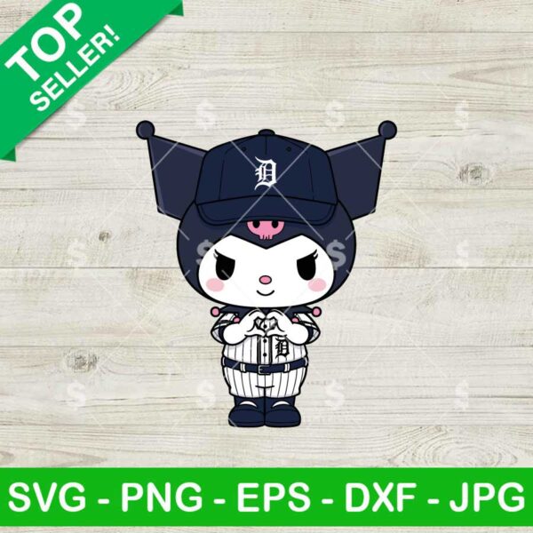 Kuromi Detroit Tigers Football Player Svg