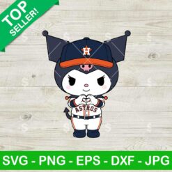 Kuromi Love Houston Astros Baseball Svg