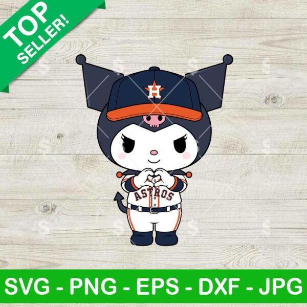 Kuromi Love Houston Astros Baseball Svg