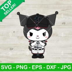 Kuromi Miami Marlins MLB Svg