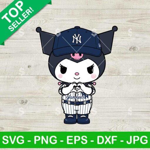 Kuromi New York Yankees MLB Svg