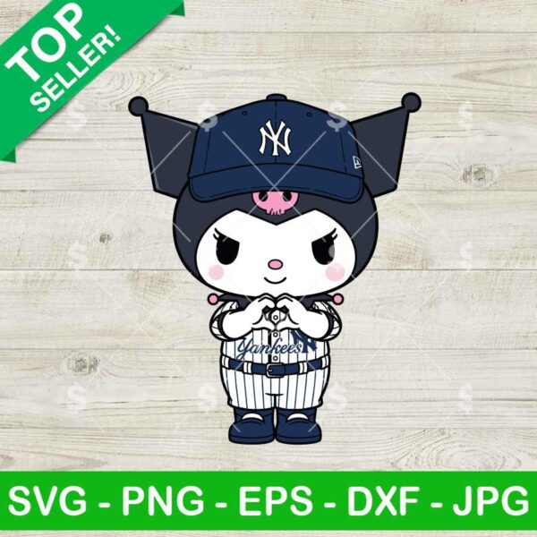 Kuromi New York Yankees MLB Svg