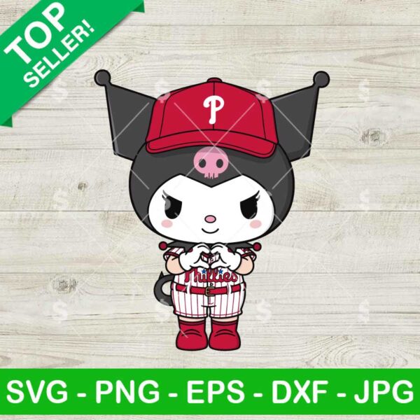 Kuromi Philadelphia Phillies MLB Svg
