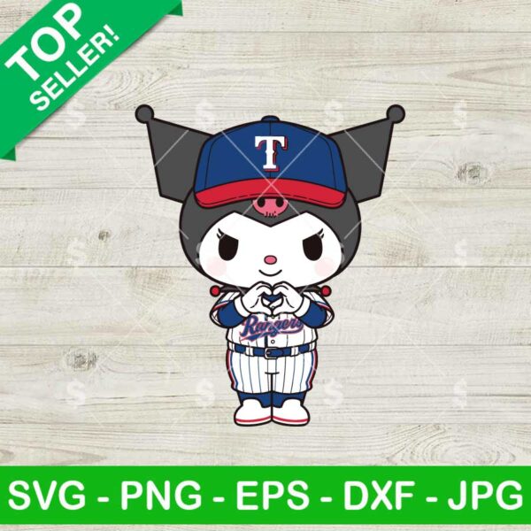 Kuromi Texas Rangers Svg