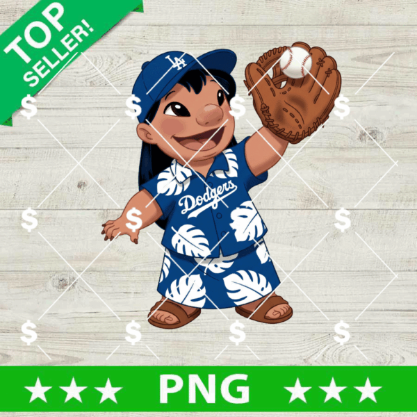 Lilo Hawaiian LA Dodgers MLB Png