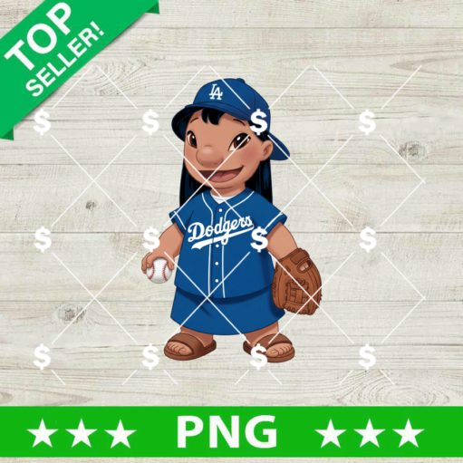 Lilo LA Dodgers Jersey Baseball Png