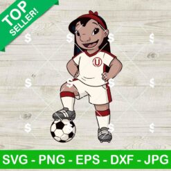 Lilo Universitario de Deportes Soccer Svg, Lilo Stitch Soccer Svg, Cute Lilo Soccer Player Svg
