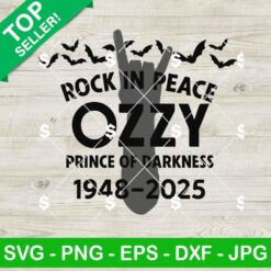 Rock In Peace Ozzy Prince Of Darkness SVG, Ozzy Osbourne SVG, Vintage 90s Ozzy Osbourne Hell SVG