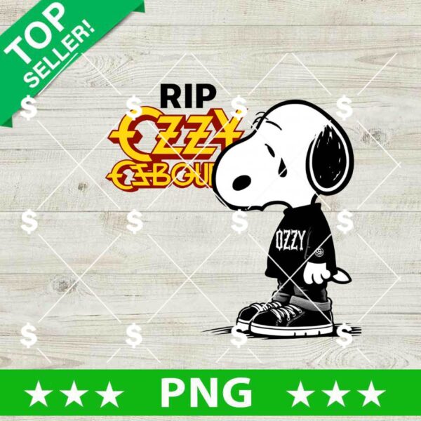 Snoopy Cry RIP Ozzy Osbourne PNG