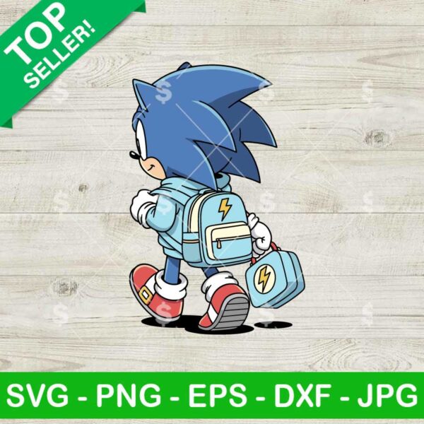 Sonic Back To School Svg