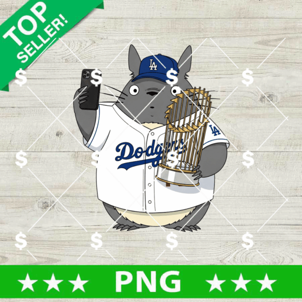 Totoro LA Dodgers Basebball Cup Png