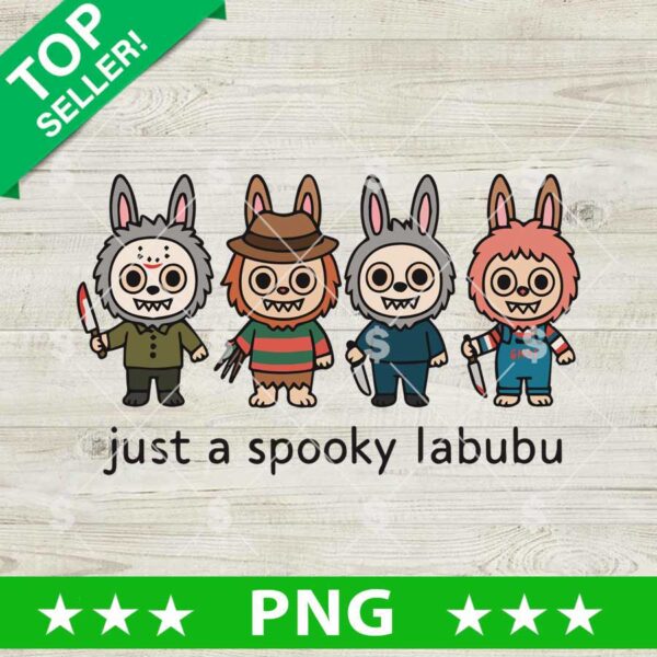 Just A Spooky Labubu Horror PNG