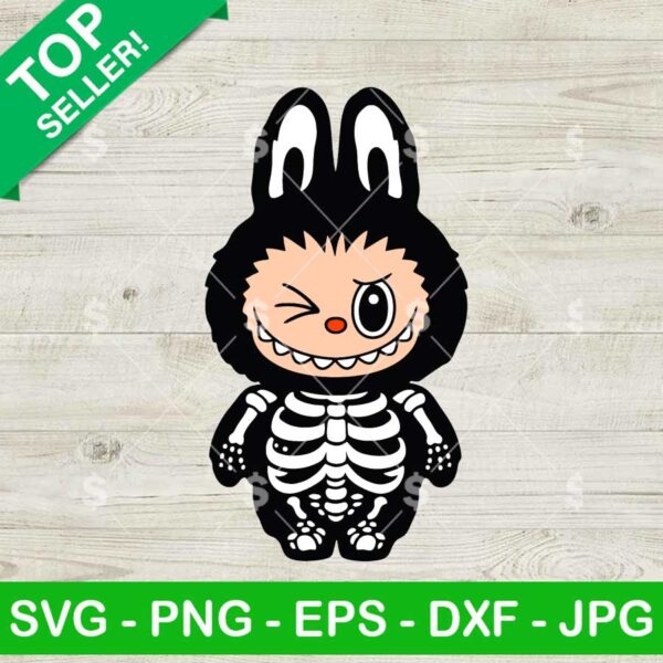 Labubu Skeleton Halloween SVG