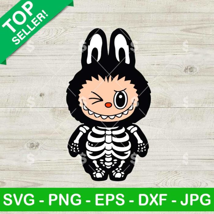 Labubu Skeleton Halloween SVG