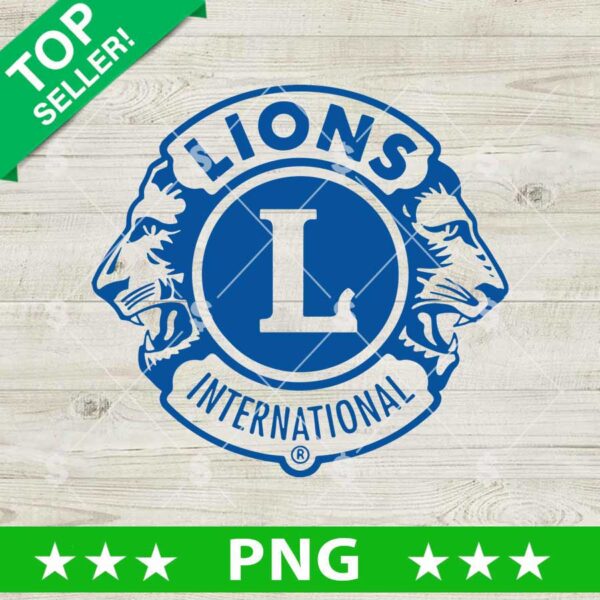 Lions International Png, Lions Logo Sublimation Png, International Logo Sublimation Png