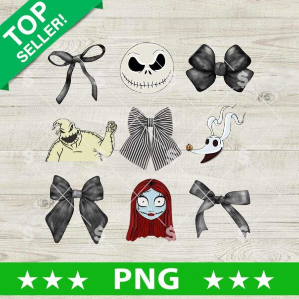 Jack Skellington Coquette Bow PNG