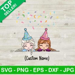 Elsa Anna Birthday SVG
