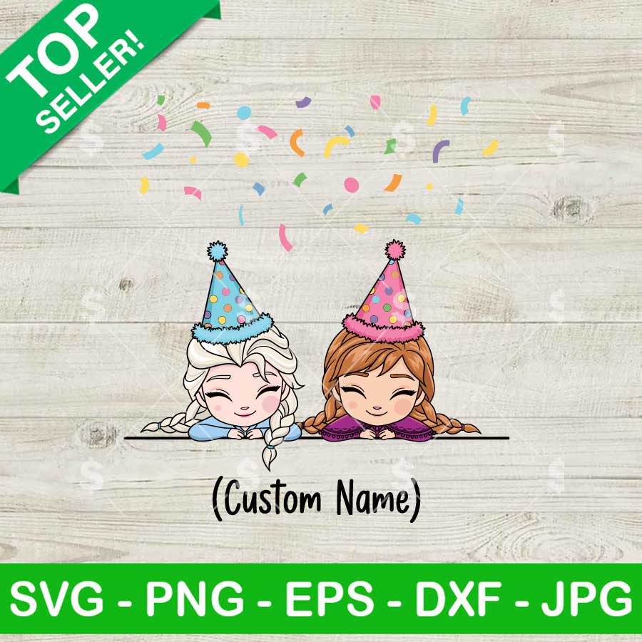 Elsa Anna Birthday SVG