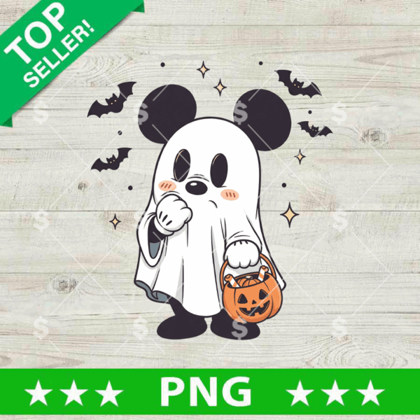 Baby Mickey Ghost Halloween PNG