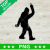 Bigfoot Middle Finger PNG