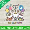 Birthday Cinnamoroll 3rd Birthday SVG