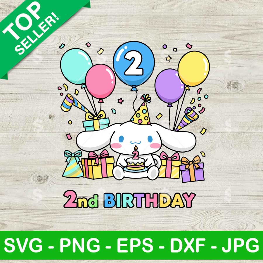 Cinnamoroll 2nd Birthday SVG