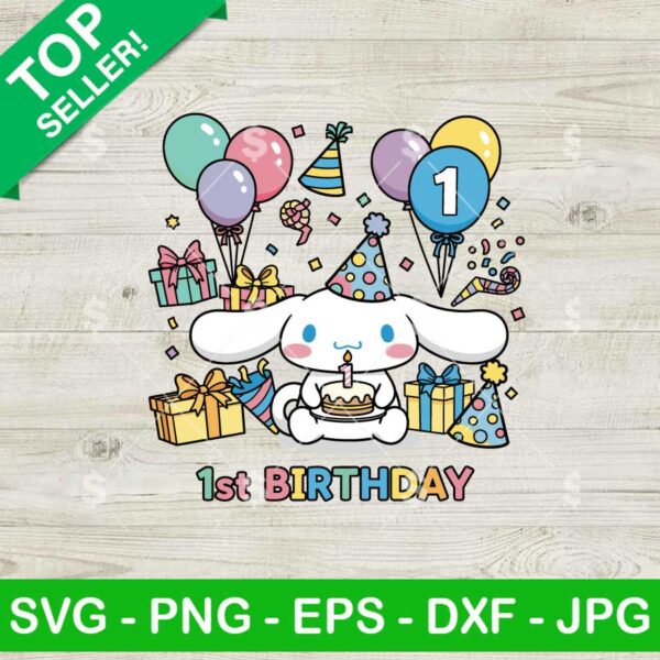 Cinnamoroll Happy Birthday SVG