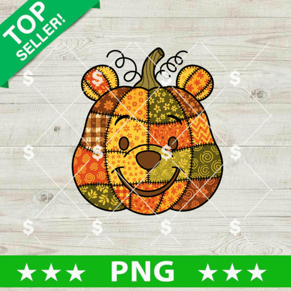 Halloween Pooh Bear Pumpkin PNG