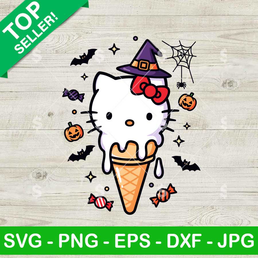 Hello Kitty Halloween Ice Cream SVG